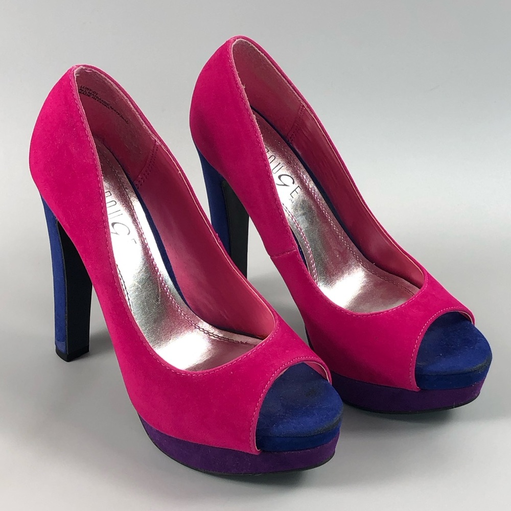 Rouge Helium Lust-2 Women’s Peep Toe Heels Size 8 - Picture 1 of 12